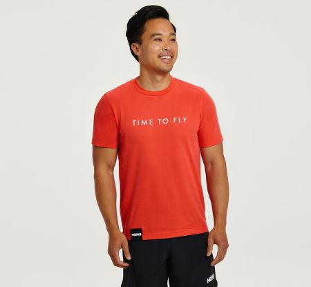 Hoka One One Brand Tee - Top Barbati Albi | RO-mw7fujx